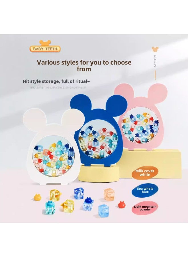 Children's Deciduous Tooth Storage Box Collection To Store Teeth Boys And Girls Fetal Hair Commemorative Preservation Baby Lost Small Bottle-Color:Milk Cap White  Comes With Lanugo Hair Wish Bottle  - Image 3