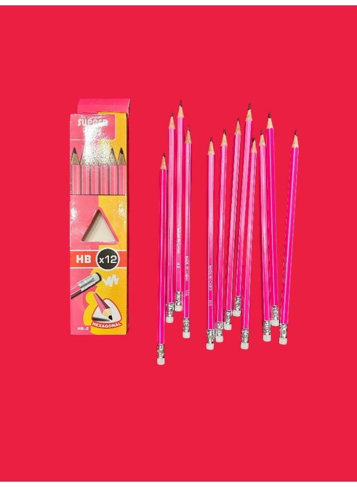 4 boxes of 4 colors, 48 ​​HB pencils with eraser - Image 4