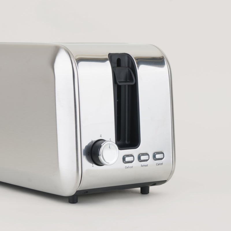 ألبرتو محمصة 4 شرائح فتحات طويلة ستانلس ستيل فضي - Image 4