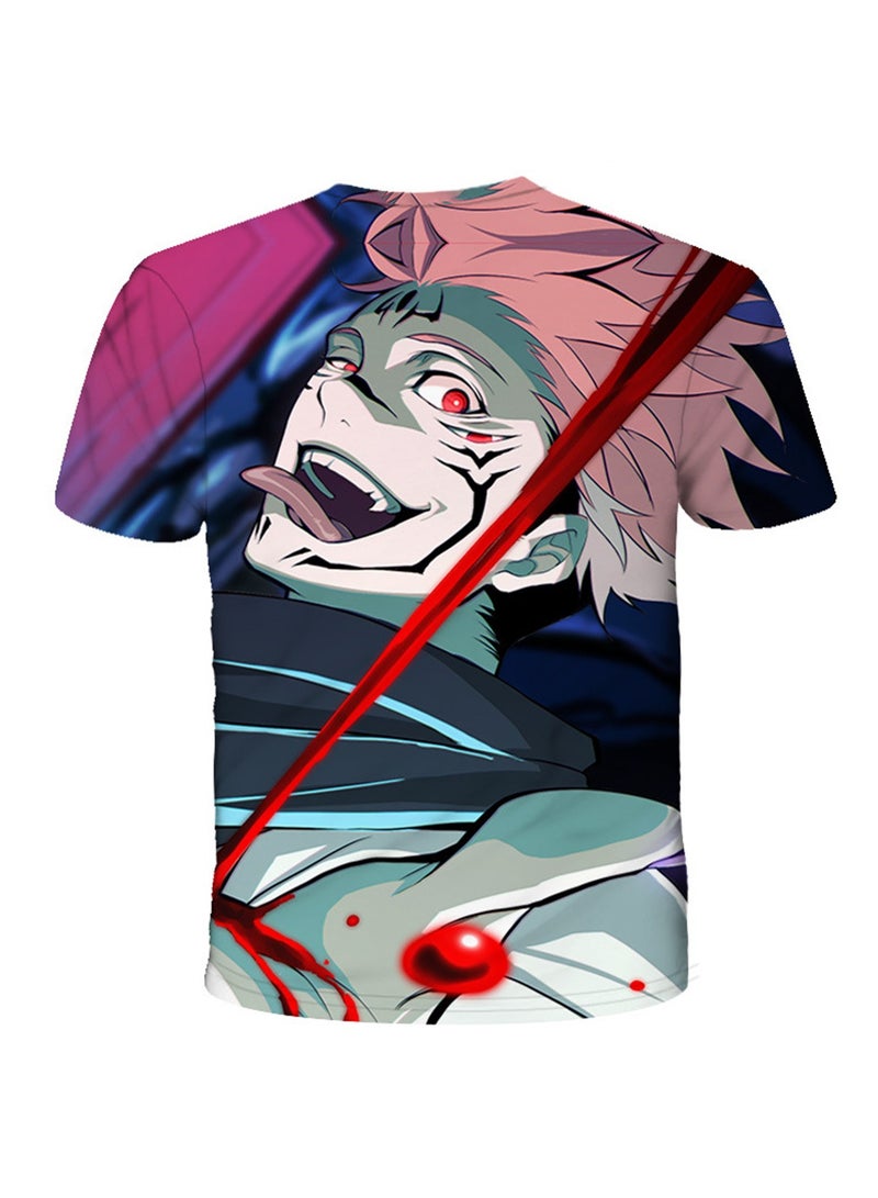 Anime cartoon Jujutsu Kaisen 3D digital printing personalized breathable T-shirt - Image 2