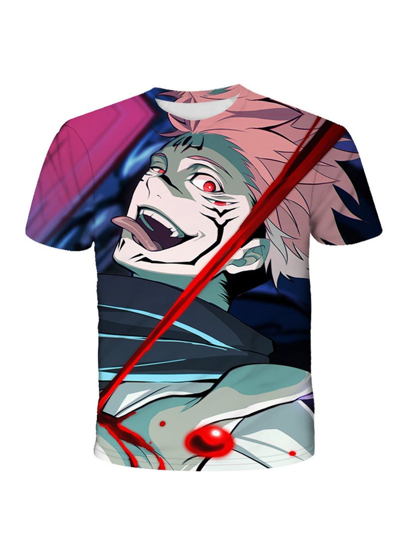 Anime cartoon Jujutsu Kaisen 3D digital printing personalized breathable T-shirt - Image 1