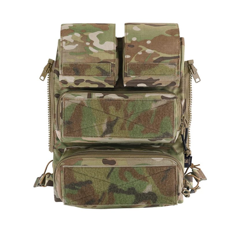 KRYDEX Tactical Modular Zip On Backpack for Vest JPC2.0 CPC AVS Zipper Molle Back Panel (MC) - Image 1