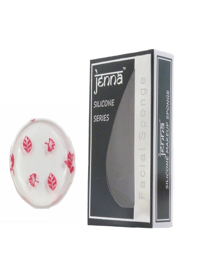 Jenna Silicone Makeup Sponge Round Flower, Red - Image 1