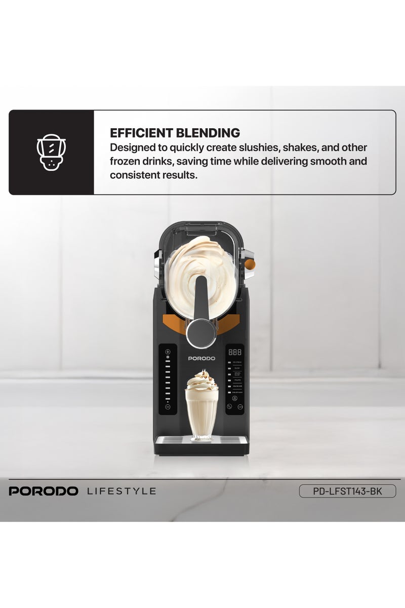 porodo 2.6L Multifunction Slushie Maker with Intuitive Controls & Efficient Blending / Multi-Function Blender for Milkshakes, Ice Cream & Frappe Maker / Quick Freezer / Frozen Drink Maker / Frozen Juice, Cocktail & Slushy Maker - Black - Image 5