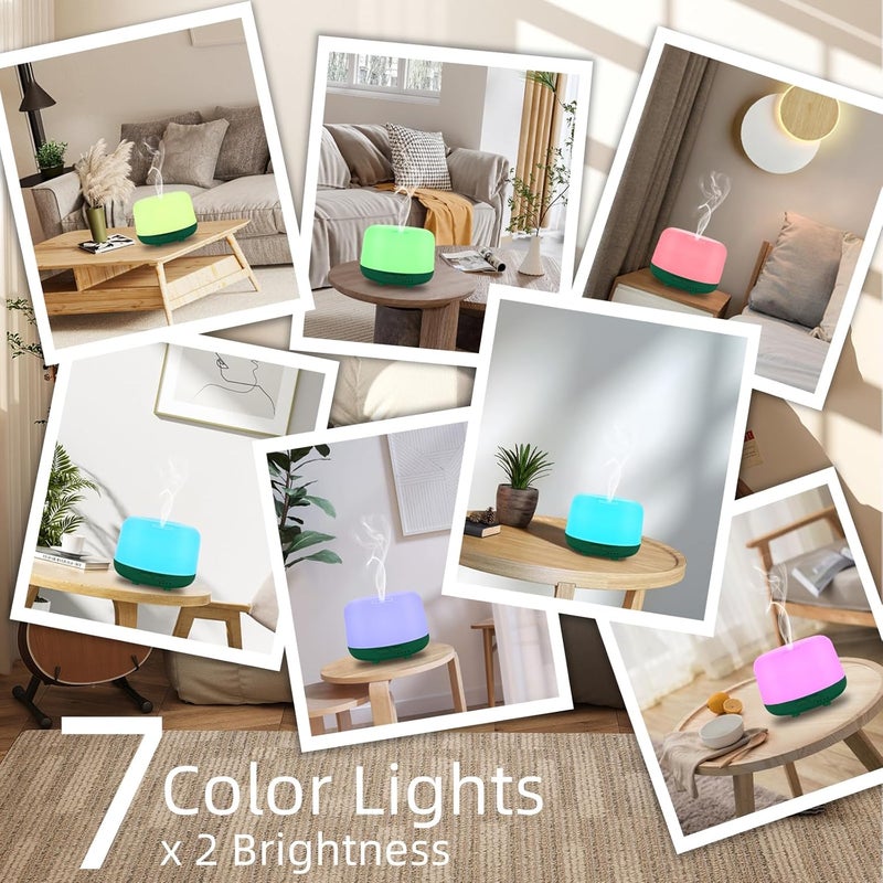 Marchred 300ML Aromatherapy Diffuser for Home, Quiet Diffuser for Essential Oils with Remote Control, 7 LED Color Changing Light, Scent Cool Mist Air Humidifier - Image 2