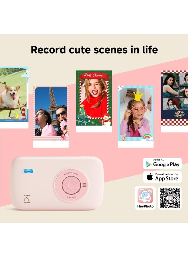 HPRT Photo Printer, Upgrade 300DPI Portable Printer CP2100, Mini Photo Printer with 10 Sheets Paper, AR Motion Pocket Printer for iPhone and Android, Wireless Instant Smartphone Printer for Family Memories and Eid Gifts (Pink) - Image 3