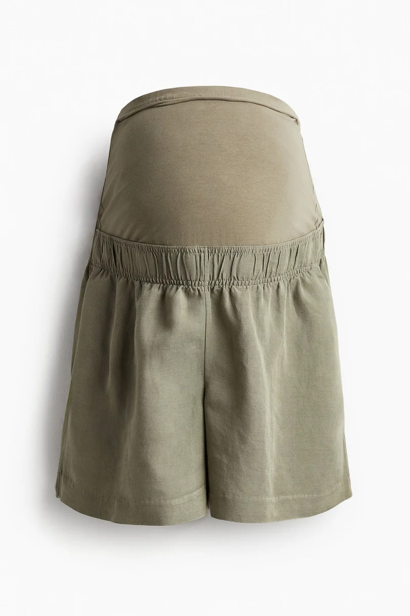 H&M MAMA Linen-blend shorts