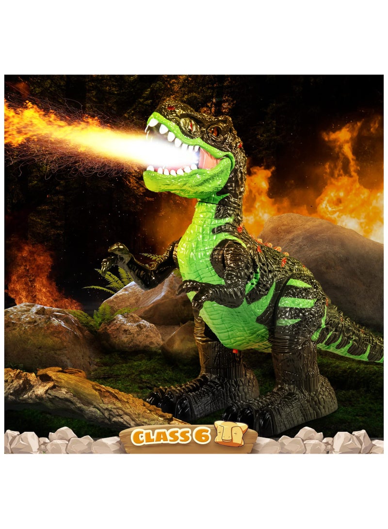 SYOSI Remote Control T-rex Large Dinosaur Toy, for Kids Boys 3 4 5 6 7 8 Years, Rechargeable Realistic Tyrannosaurus with Water Mist, Light, Roars, Electric Dino Birthday Gift for Kids Toddlers  - Image 2
