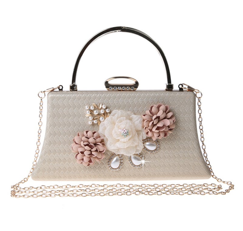 New Small Fresh Flower Handbag Rhinestone Banquet Bag Easy To Match Lady Bag Ladies Bag Evening Bag Hd0808 - Image 3