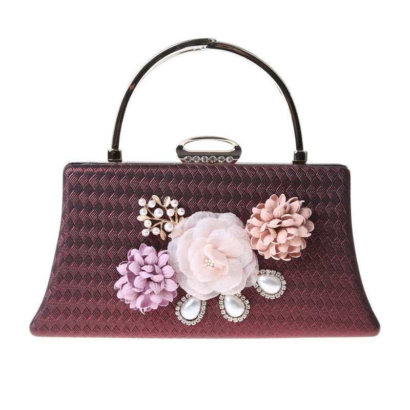 New Small Fresh Flower Handbag Rhinestone Banquet Bag Easy To Match Lady Bag Ladies Bag Evening Bag Hd0808 - Image 5