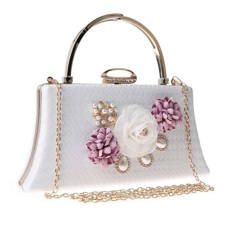 New Small Fresh Flower Handbag Rhinestone Banquet Bag Easy To Match Lady Bag Ladies Bag Evening Bag Hd0808 - Image 2