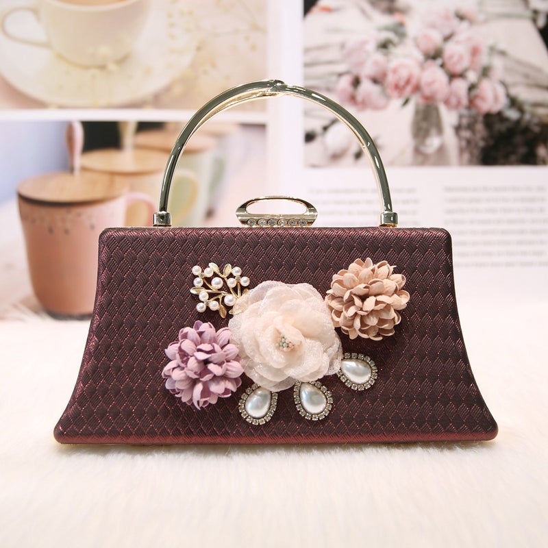 New Small Fresh Flower Handbag Rhinestone Banquet Bag Easy To Match Lady Bag Ladies Bag Evening Bag Hd0808 - Image 1