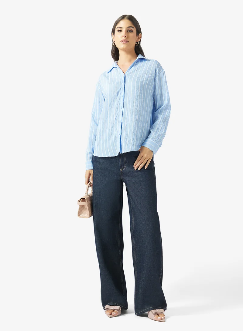 Fyor  Striped Button-Down Shirt for Women | Best Price UAE