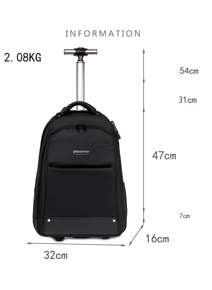 CityRiya-Long Travel Bags, Rolling Backpack, Luggage School Bags, Trolley Laptop Bag, Wheeled Bookbag, Shoulder Back Bag, Large Student School Bag, Boys Girls Backpack, Teen Laptop Backpack, Travel Carry-on Bag, Children School Backpack  - Image 4