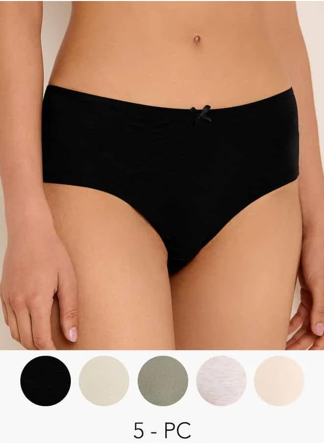 فاف Set of 5 - Bow Detail Bikini Briefs