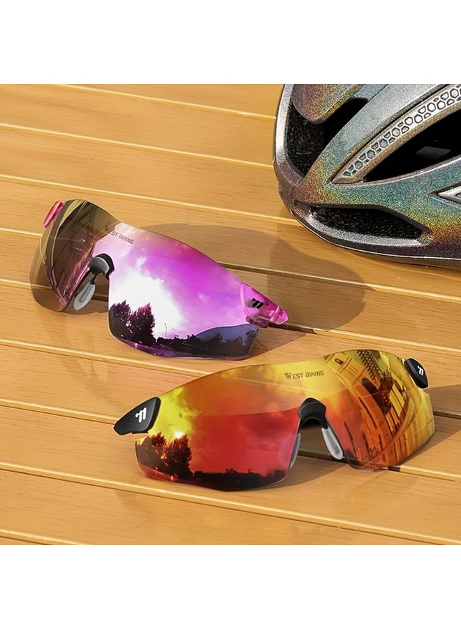 Colorful Photochromic Cycling Glasses Lightweight Adjustable Fit For Outdoor Mountain Biking - Image 3