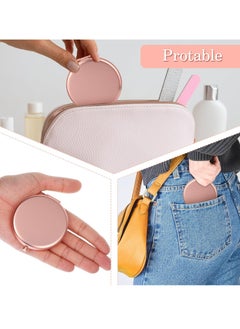 Oasisgalore Rose Gold Magnifying Compact Mirror for Purse with1X/2X Magnification，Portable Mini Pocket Travel Makeup Mirror  - Image 4