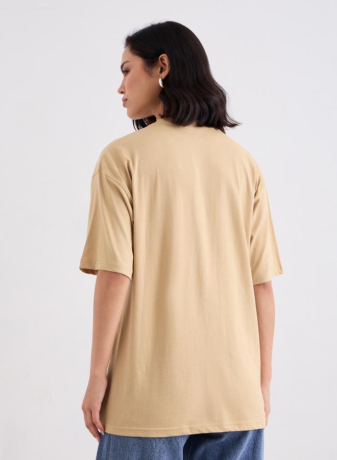 Styli Embroidered Slogan Oversized T-Shirt - Image 4