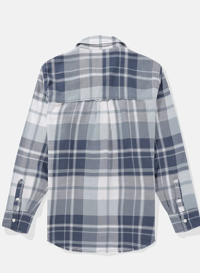 امريكان ايجل Short Sleeve Checked Button-Up Shirt