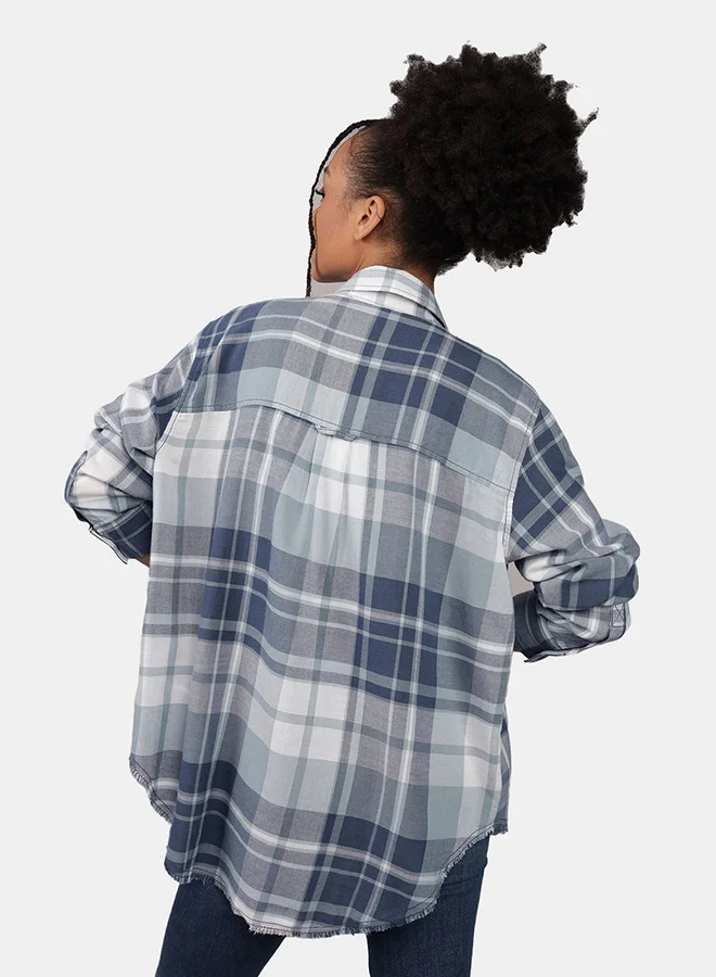 امريكان ايجل Short Sleeve Checked Button-Up Shirt