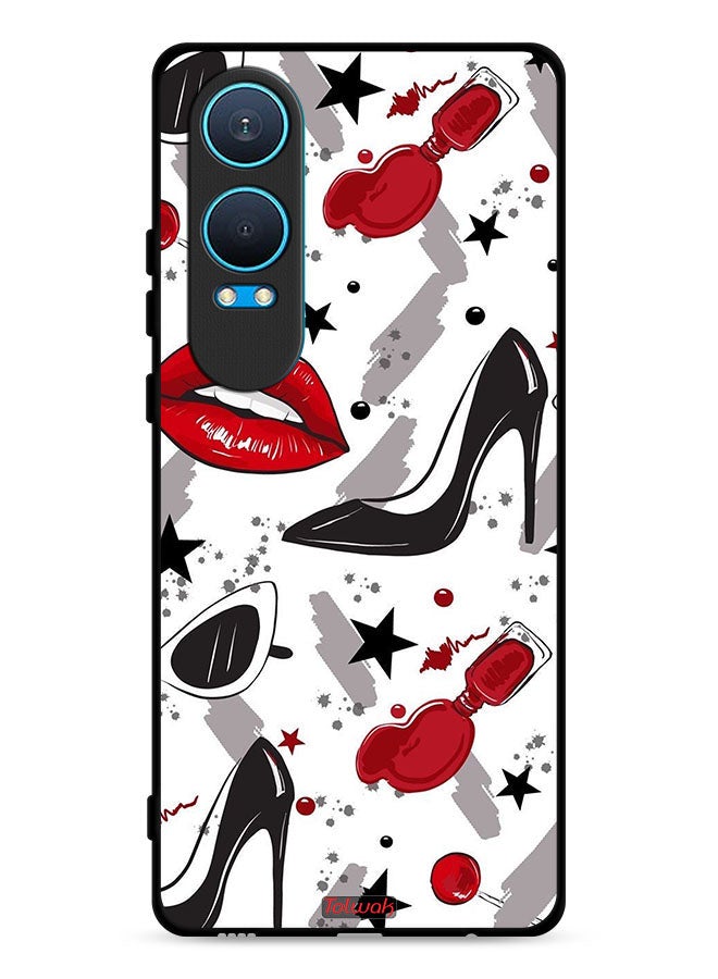 Tolwak OnePlus Nord CE4 Lite 5G Protective Case Cover Lipstick And Shoes Art - Image 1