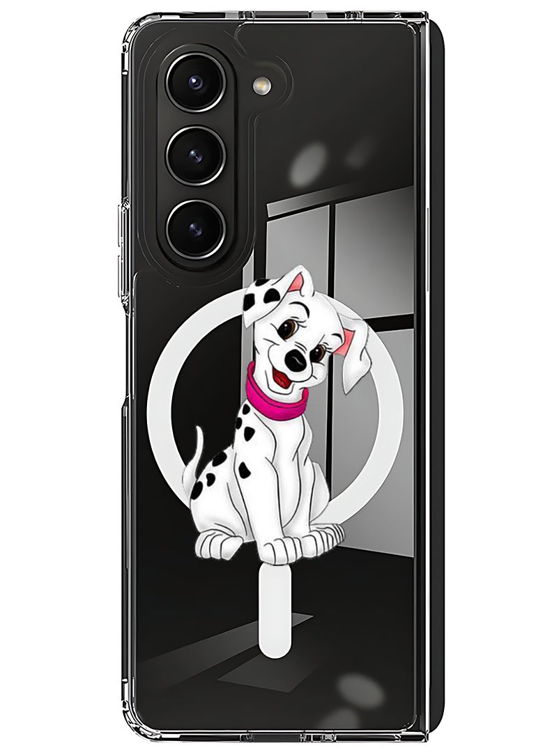 Theodor Magnetic Case for Samsung Galaxy Z Fold 6 Compatible with MagSafe Wireless Charging, Shockproof Phone Bumper Cover Dog Dab - Image 1