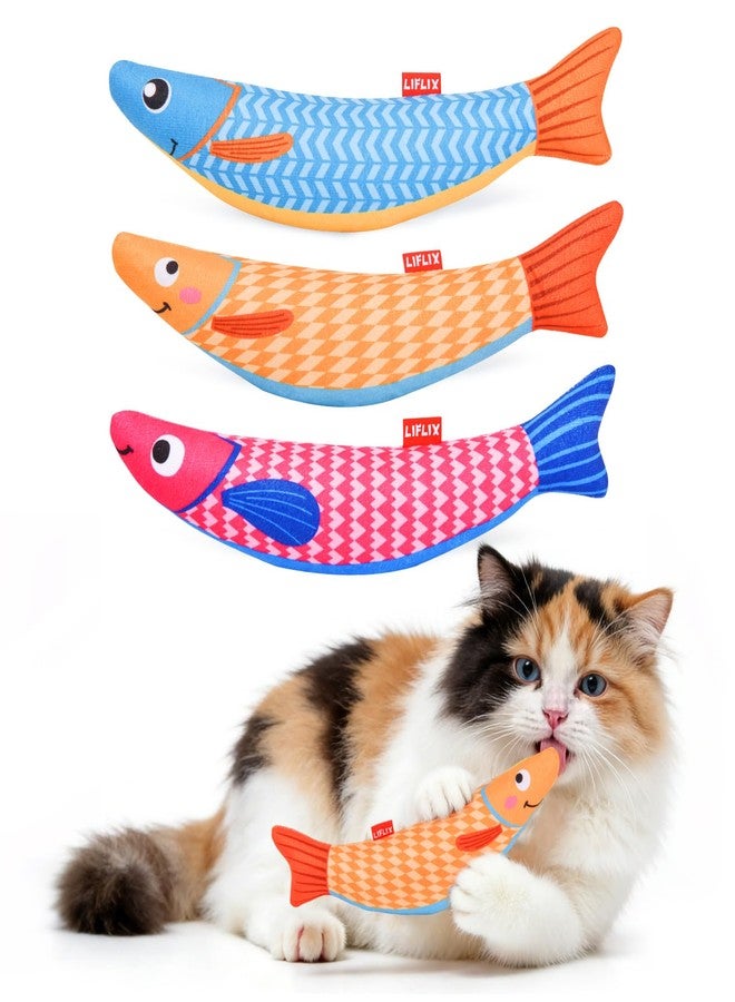 LIFLIX 3PCS Catnip Toys for Cats, Cat Fish Toy for Indoor Cats and Kittens - Image 1