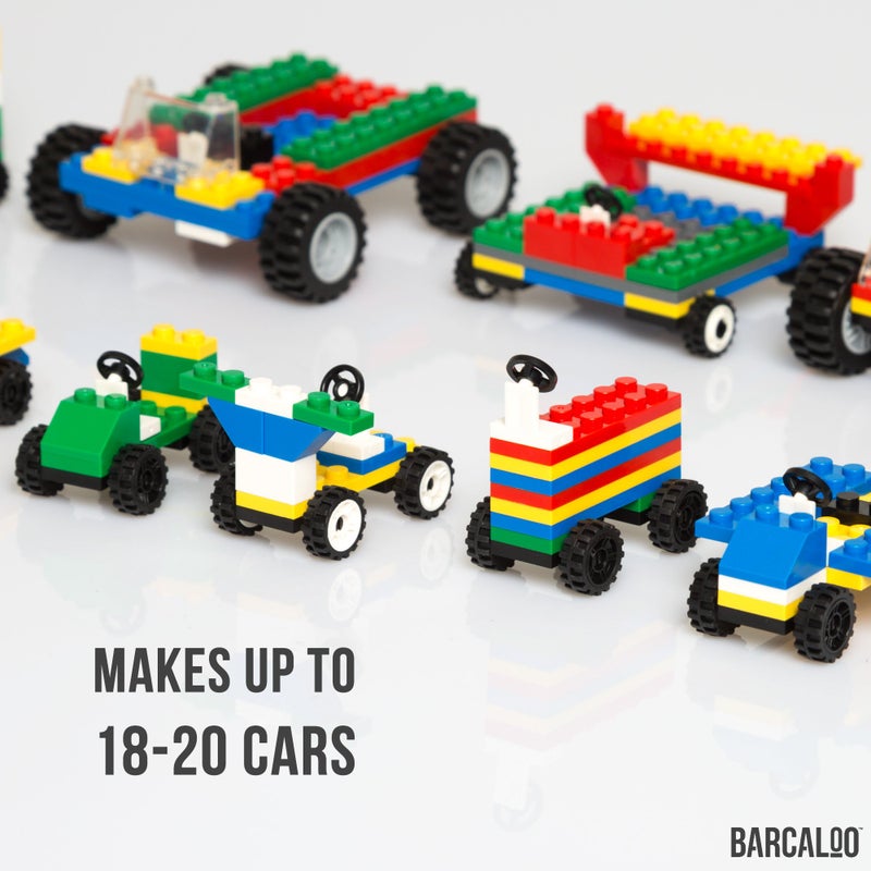 Barcaloo 400 Piece Wheels and Axles Sets, Building Bricks Car Parts and Pieces Kit - Car Building Set with Wheels, Axles & Windshields and Bonus Bricks - Image 3