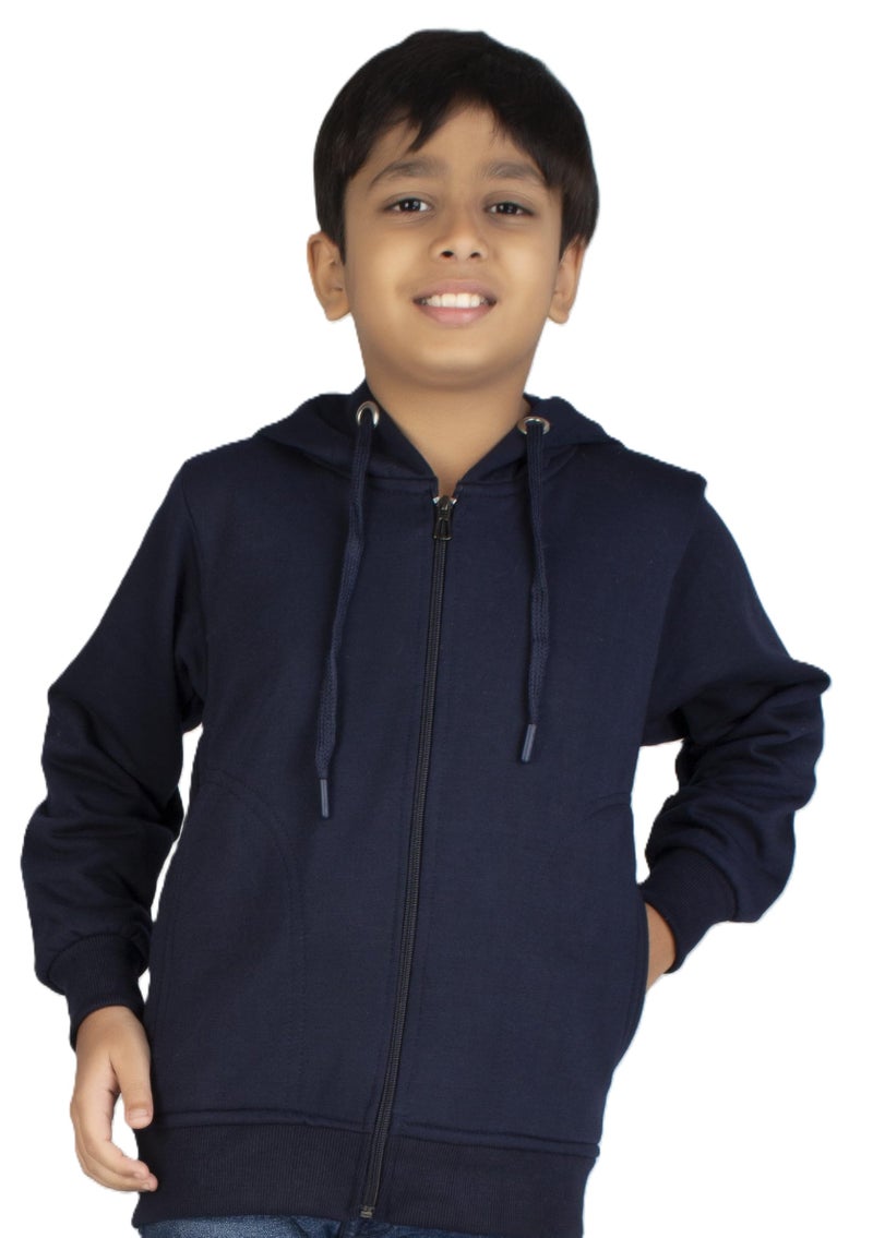 ADBUCKS Boy's Cotton Hooded Loose Hoodie (ME-DHYQ-3W83_Blue_14-15 Years) - Image 1