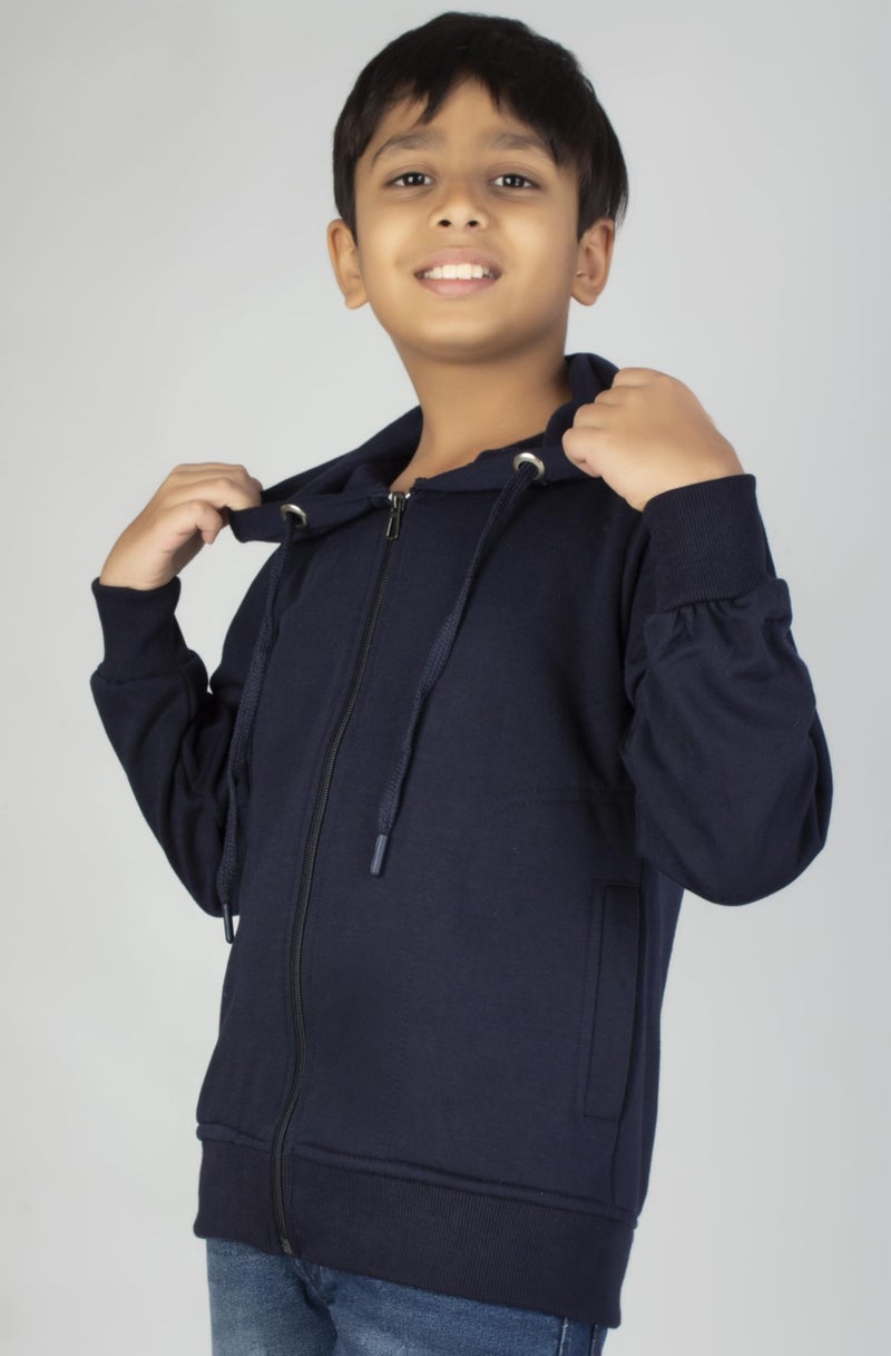 ADBUCKS Boy's Cotton Hooded Loose Hoodie (ME-DHYQ-3W83_Blue_14-15 Years) - Image 2