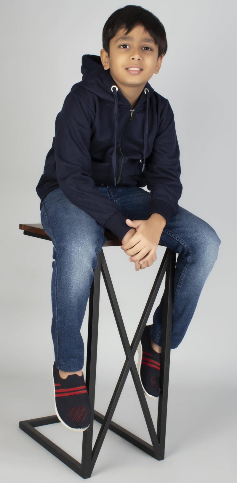 ADBUCKS Boy's Cotton Hooded Loose Hoodie (ME-DHYQ-3W83_Blue_14-15 Years) - Image 5