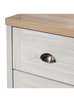 DANUBE HOME Cambridge 3-Drawer + 1-Door Master Dresser With Mirror Stylish Storage Solution For Bedroom Elegant Dresser With Mirror Durable And Modern Home DÃ©cor - Oak And White Oak  - Image 4