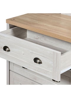 DANUBE HOME Cambridge 3-Drawer + 1-Door Master Dresser With Mirror Stylish Storage Solution For Bedroom Elegant Dresser With Mirror Durable And Modern Home DÃ©cor - Oak And White Oak  - Image 2