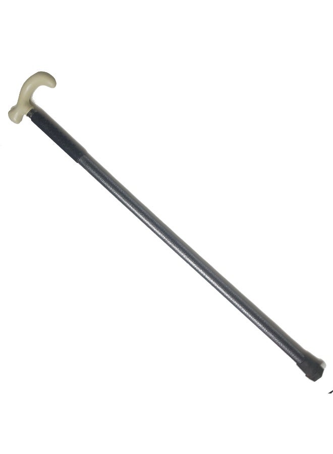 Men's Metal Body Crutch with Plastic Handle, Silver - Image 1