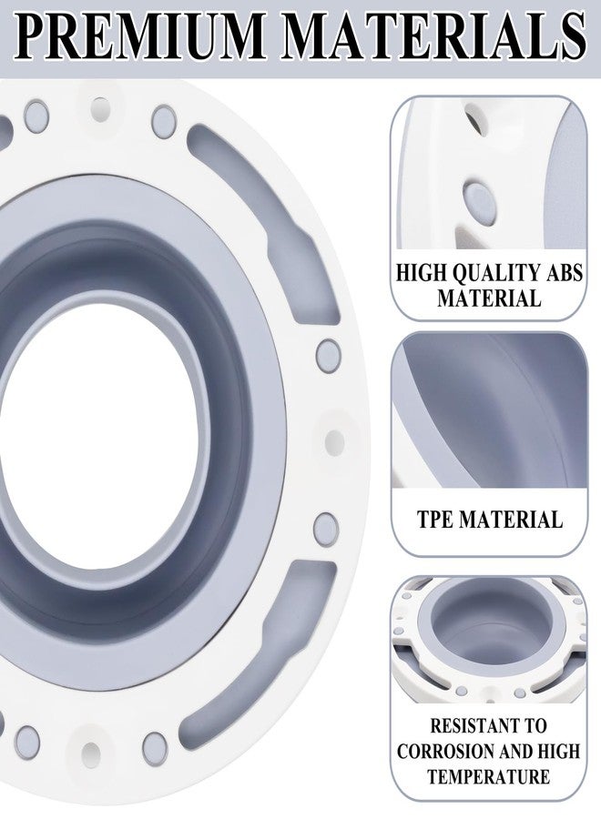 Niuohoy Toilet Flange Repair Kit Fits for 4 Inch 5 Inch or Special 3 Inch Drain Pipe, Universal Toilet Flange for Toilet Repair and Installation, Perfect Seal No More Leaks (Gray) - Image 3