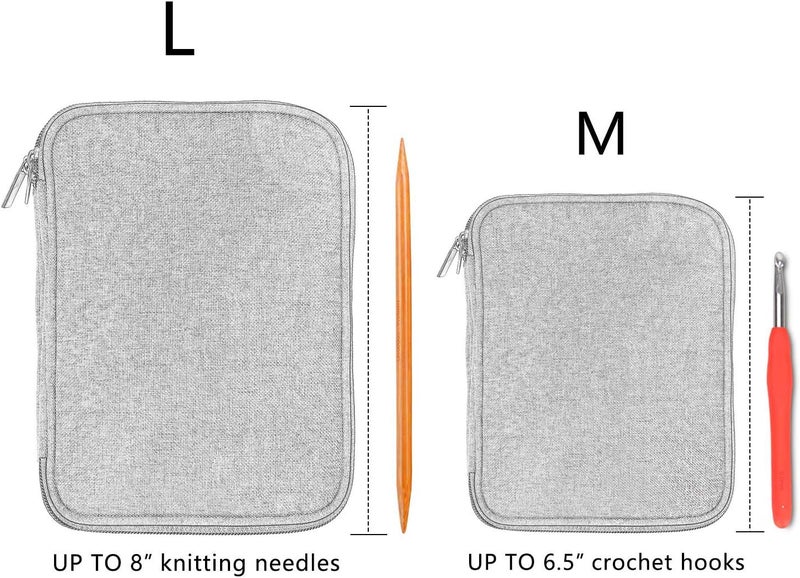Teamoy Crochet Hooks Case, Aluminum Crochet Hooks Storage Bag for Crochet Kits and Knitting Accessories,Perfect for Beginners and Experienced Crochet Lovers, Owls (Bag Only) - Image 2
