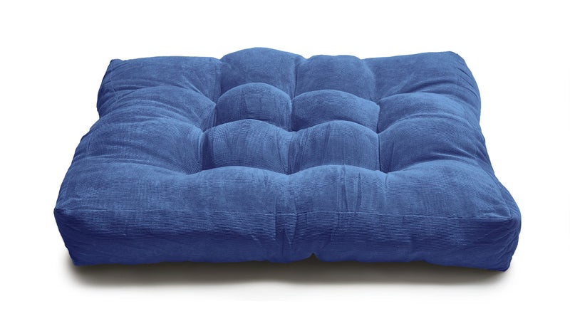 LANITI 24 Inch Extra Large Floor Cushions Tufted Floor Pillow for Adults Square Meditation Ultimate Comfort Oversized Pillows for Floor Cushion Aqua