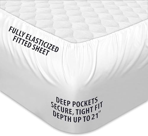 COONP Full Mattress Topper, Extra Thick Pillowtop, Cooling Plush Mattress Pad Cover Cotton Top Bed Topper Protector with 8-21 Inch Deep Pocket - Image 4