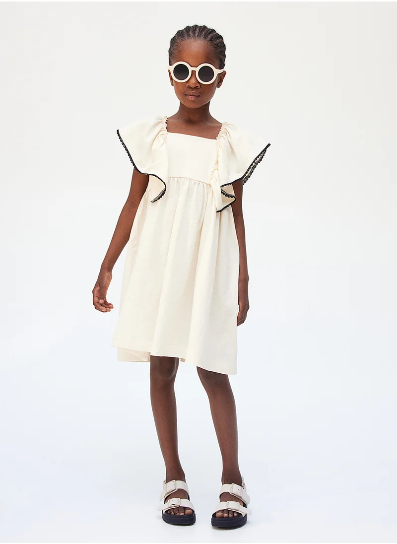 H&M Butterfly-Sleeved Jersey Dress