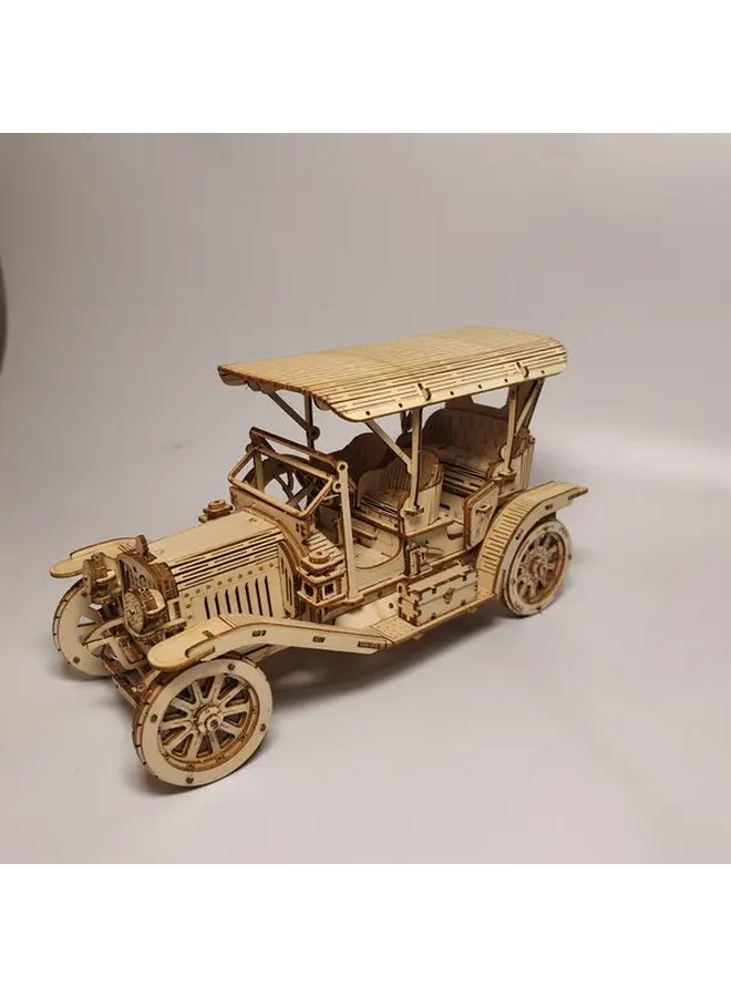 Vintage 3D Car Wooden Puzzle DIY Basswood Model 1pc Adult Gift - Image 3