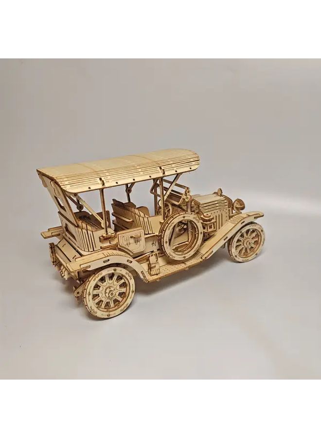 Vintage 3D Car Wooden Puzzle DIY Basswood Model 1pc Adult Gift - Image 5