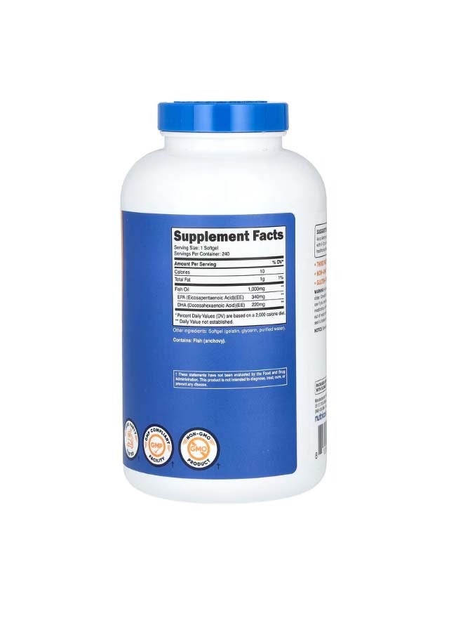 Fish Oil 1000 mg 240 Softgels - Image 2