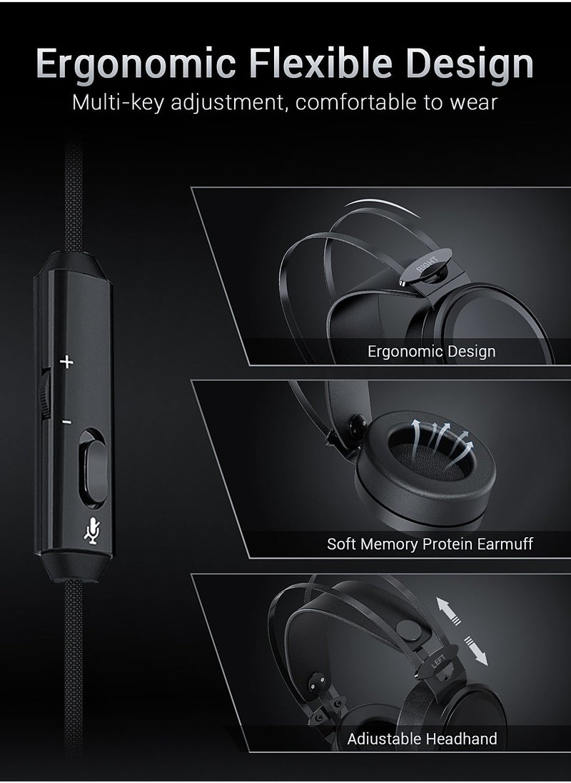 NUBWO Deep Bass Over-Ear Gaming Wired Headphones With Mic For PS4/PS5/XOne/XSeries/NSwitch/PC - Image 2