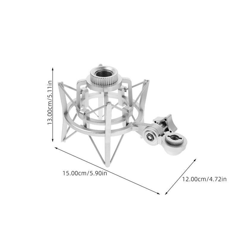 2Pcs Black Plastic Microphone Shock Mount Holder Clip For Condenser Mic Recording Podcast - Image 3