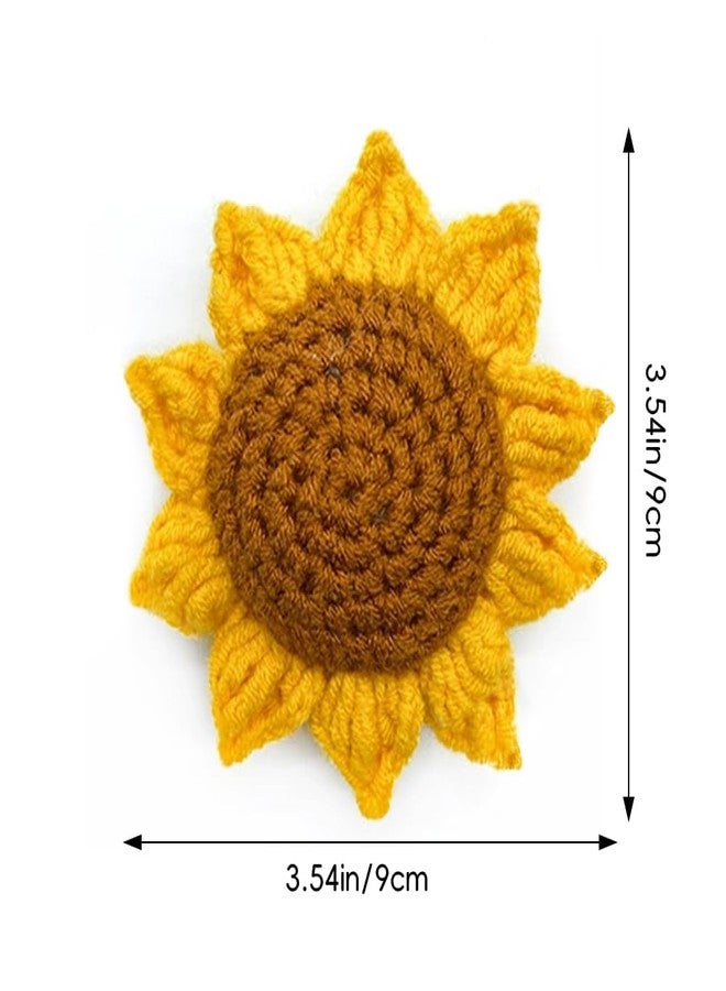 Wanshui Sunflower Pin Cushion, Handmade Knitted Pincushions, Cute Pin Cushions Needle Holders for Sewing Quilting Accessory, DIY Crafts or Patchwork Decor - Image 2
