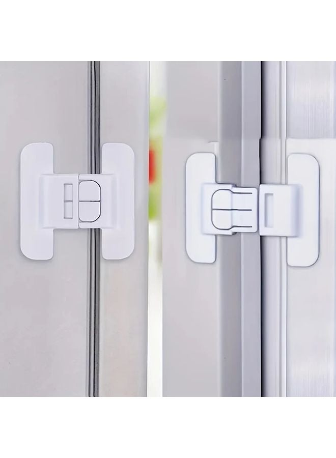 White Refrigerator Safety Lock Self Adhesive No Drill Door Closer For Water Dispenser - Image 5