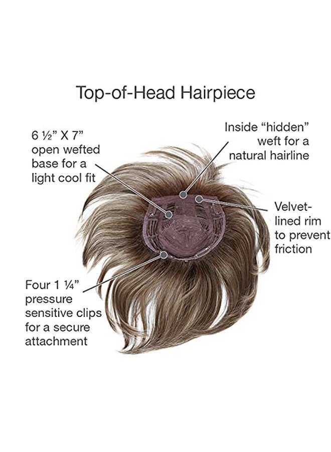 Gabor Top Perfect Hair Topper Color Gl 5156 Sugared Pewter Wigs 10" Long Clip In Flexlite Synthetic Conceals Thinning Hair - Image 4