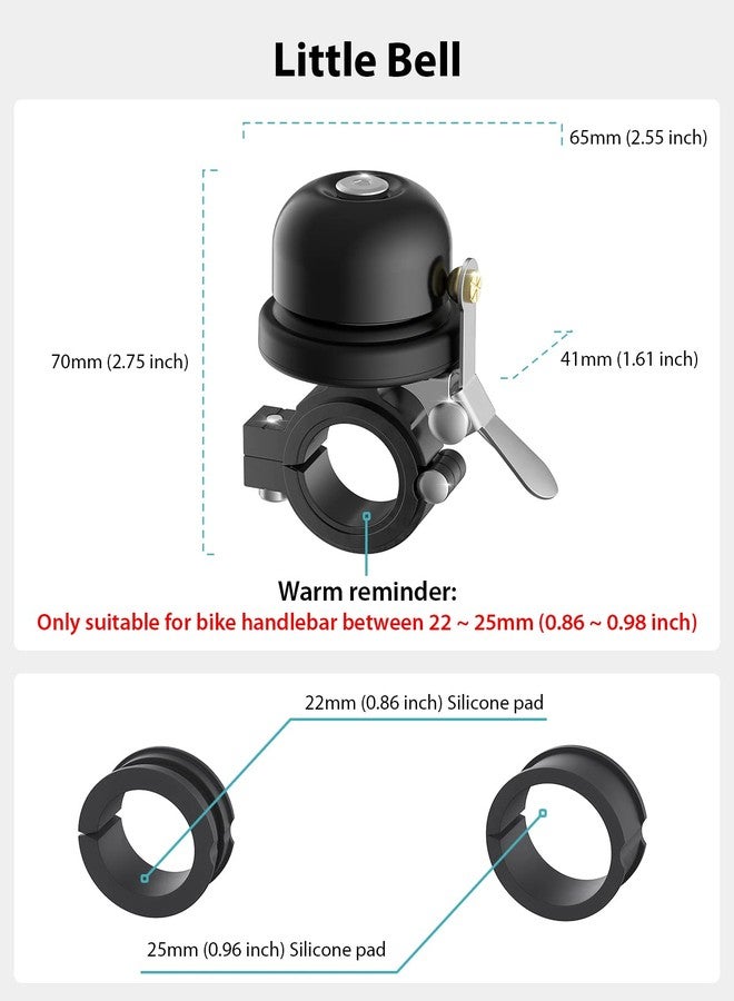 Stouchi Bicycle Bell for Apple AirTag, Stouchi AirTag Bike Mount GPS Tracker Waterproof Classic Brass Holder Hides Air Tag Under Bike Bell Anti-Theft Fits 0.87 to 1 Inch Bicycle Handlebars 1 Pack - Image 3