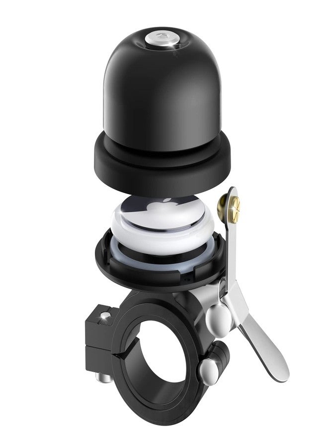 Stouchi Bicycle Bell for Apple AirTag, Stouchi AirTag Bike Mount GPS Tracker Waterproof Classic Brass Holder Hides Air Tag Under Bike Bell Anti-Theft Fits 0.87 to 1 Inch Bicycle Handlebars 1 Pack - Image 1