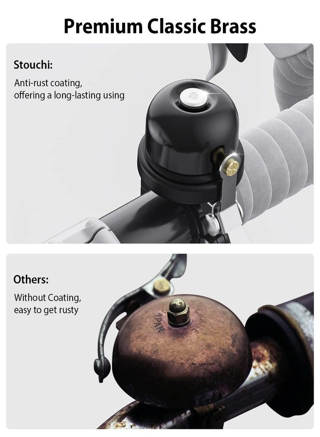 Stouchi Bicycle Bell for Apple AirTag, Stouchi AirTag Bike Mount GPS Tracker Waterproof Classic Brass Holder Hides Air Tag Under Bike Bell Anti-Theft Fits 0.87 to 1 Inch Bicycle Handlebars 1 Pack - Image 5